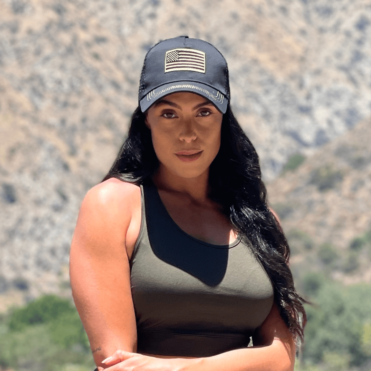 JupiterGear American Flag Trucker Hat with Adjustable Strap |