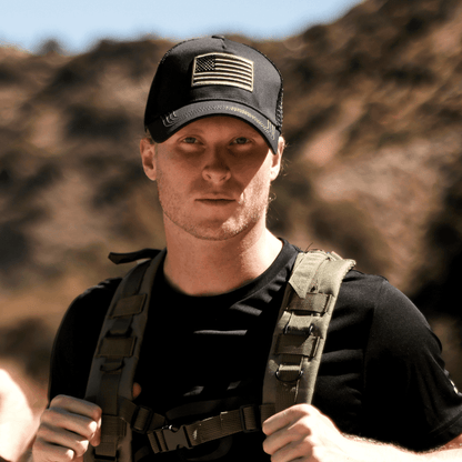 JupiterGear American Flag Trucker Hat with Adjustable Strap |