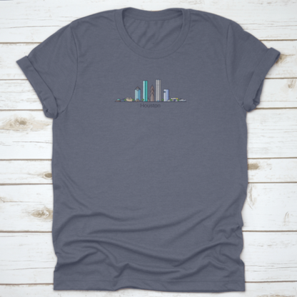 Banner Of Houston City In Flat Line Trendy Style, Houston City Line