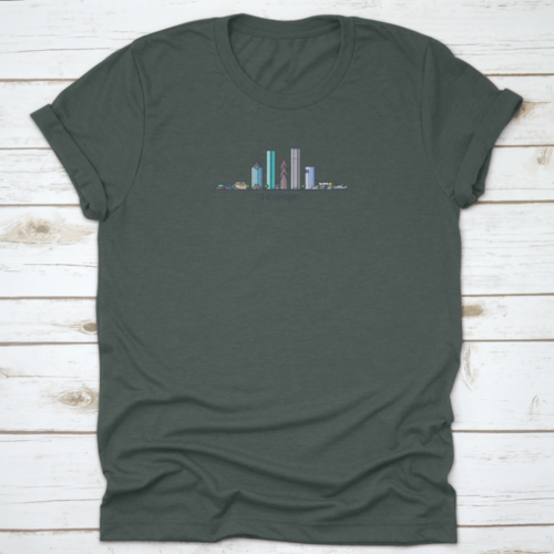 Banner Of Houston City In Flat Line Trendy Style, Houston City Line