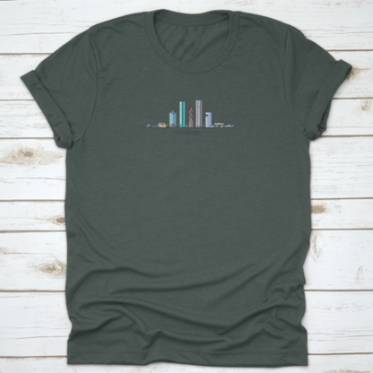 Banner Of Houston City In Flat Line Trendy Style, Houston City Line
