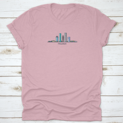 Banner Of Houston City In Flat Line Trendy Style, Houston City Line
