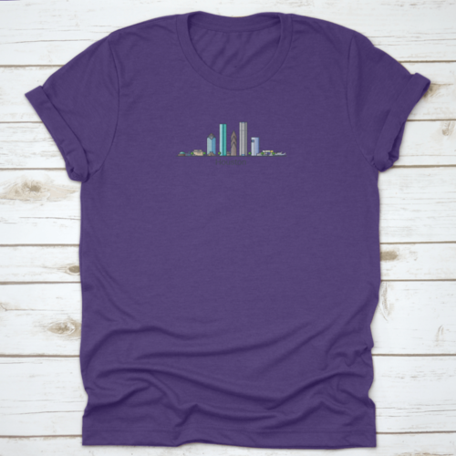 Banner Of Houston City In Flat Line Trendy Style, Houston City Line