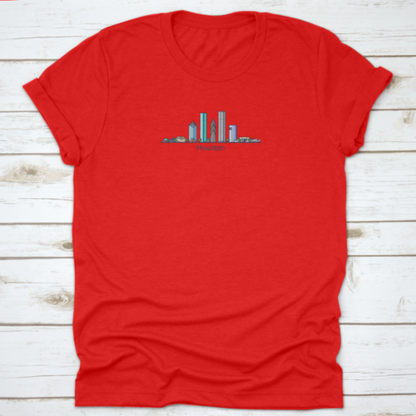Banner Of Houston City In Flat Line Trendy Style, Houston City Line