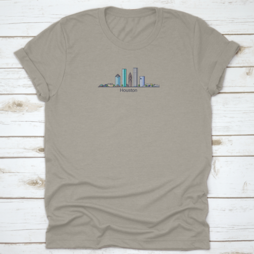 Banner Of Houston City In Flat Line Trendy Style, Houston City Line