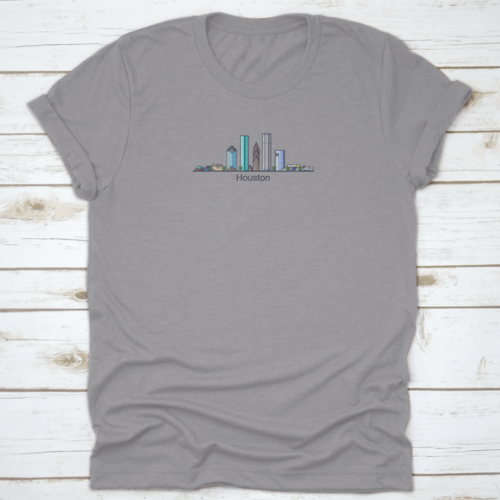 Banner Of Houston City In Flat Line Trendy Style, Houston City Line