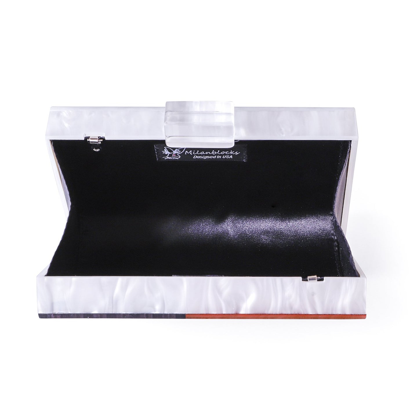 Sparkling American Flag Pearl White Clutch Purse