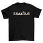 Tourist Travel Seattle United States USA skyline bright colors