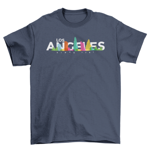 Los Angeles USA United States skyline bright colors Tourist Travel