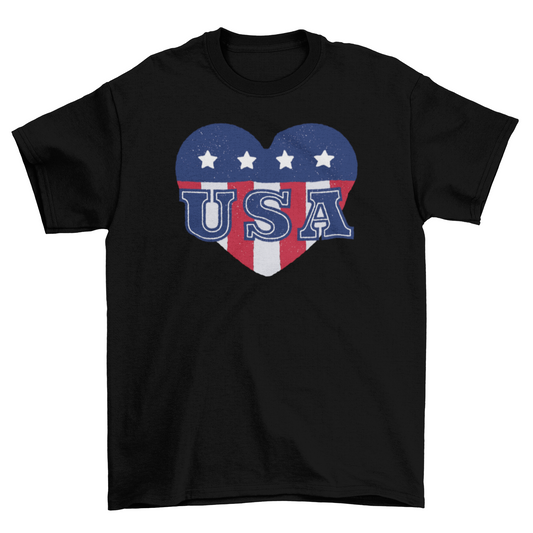 USA heart t-shirt