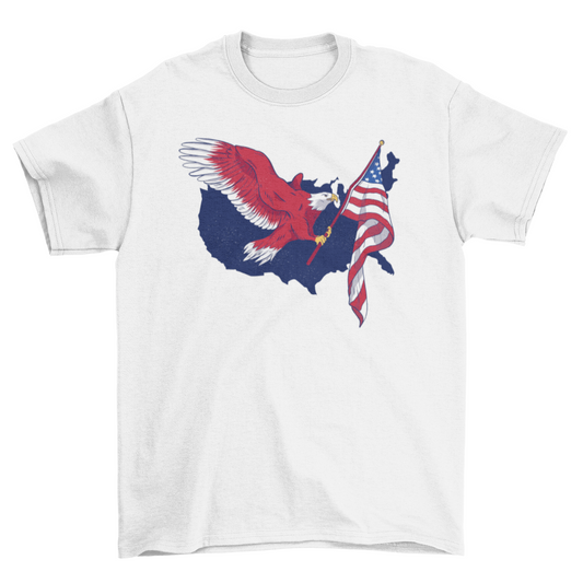 American flag eagle t-shirt