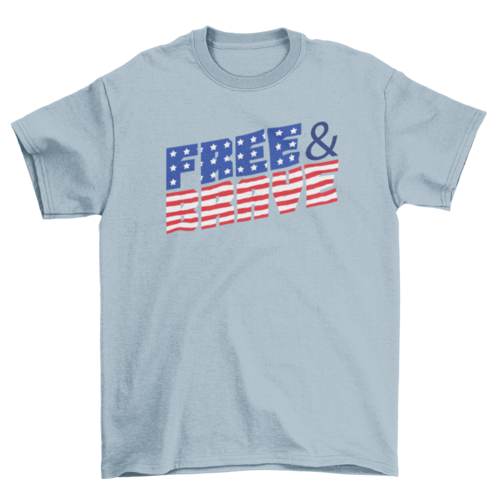 Free and brave t-shirt