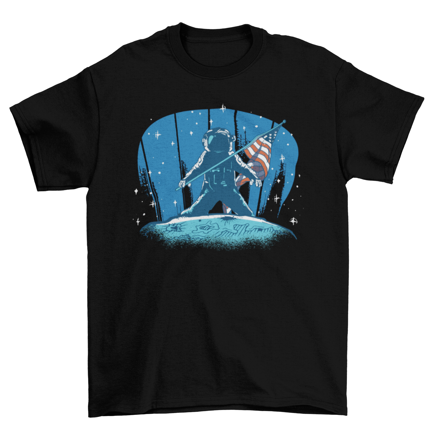 Astronaut moon landing t-shirt