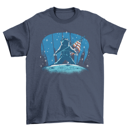 Astronaut moon landing t-shirt