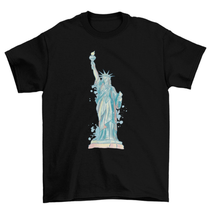 Watercolor statue of liberty t-shirt