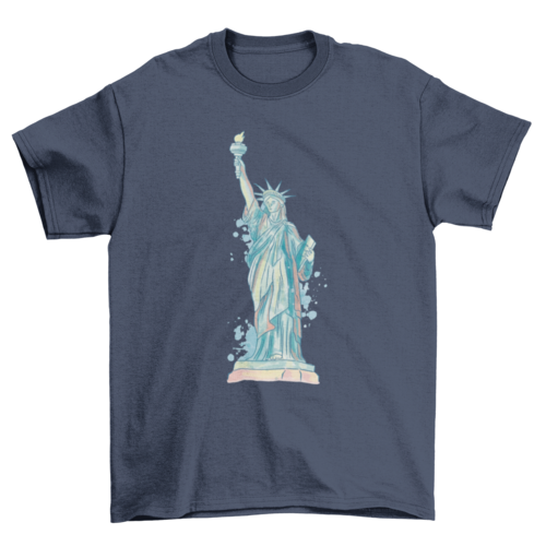 Watercolor statue of liberty t-shirt