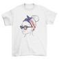 American flag bandana girl t-shirt design