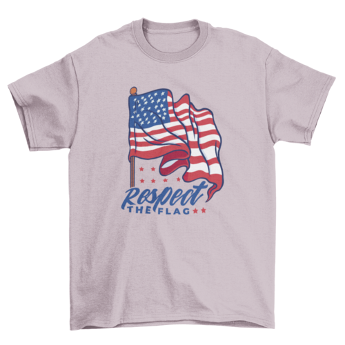 USA american flag waving t-shirt
