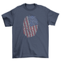 American flag finger print t-shirt