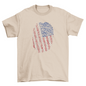 American flag finger print t-shirt