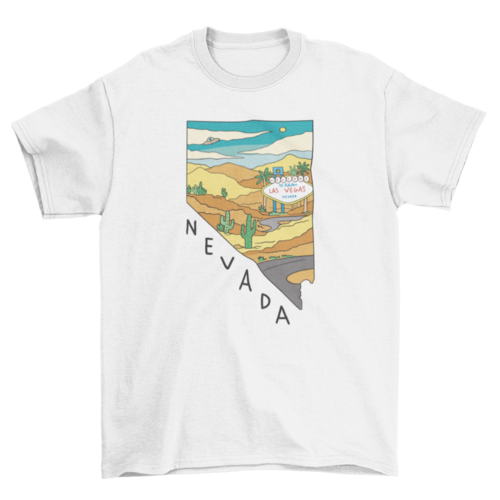 Nevada state landscape t-shirt