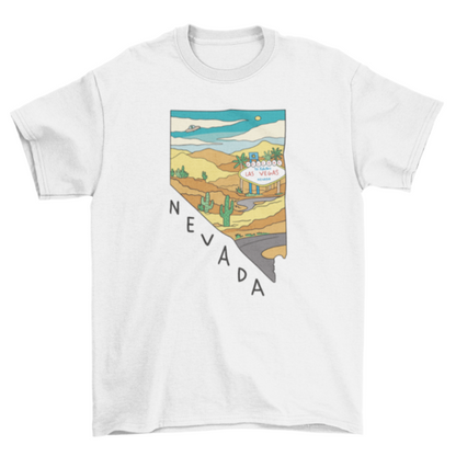 Nevada state landscape t-shirt