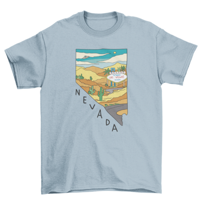 Nevada state landscape t-shirt