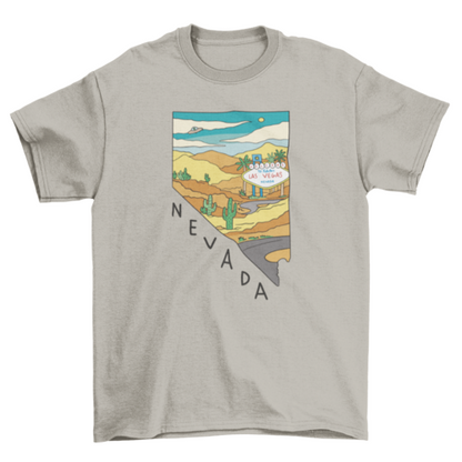 Nevada state landscape t-shirt