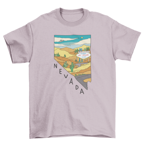 Nevada state landscape t-shirt