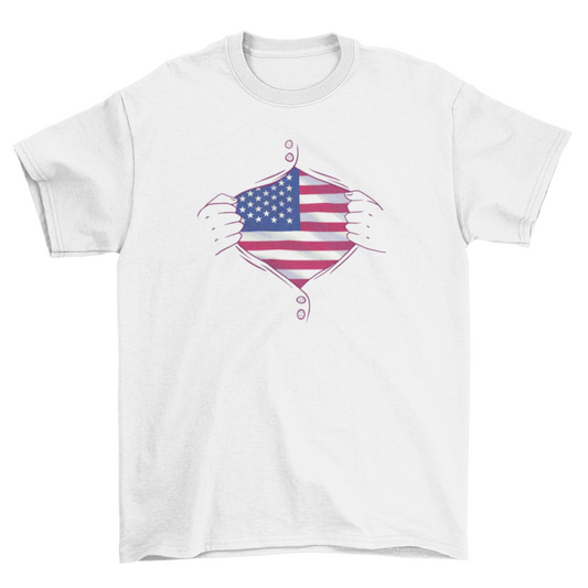 USA country flag shirt t-shirt