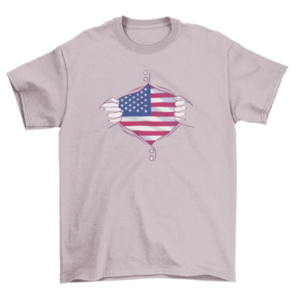 USA country flag shirt t-shirt