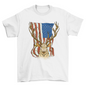 Deer and US flag t-shirt design