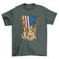 Deer and US flag t-shirt design