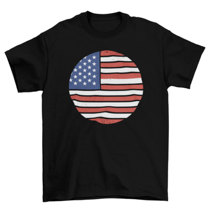 USA flax retro t-shirt