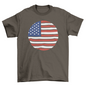 USA flax retro t-shirt