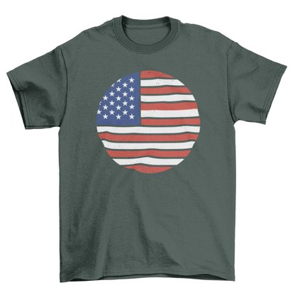 USA flax retro t-shirt