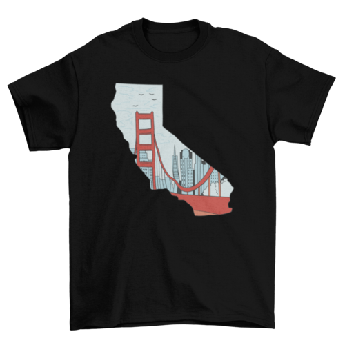 California State map t-shirt