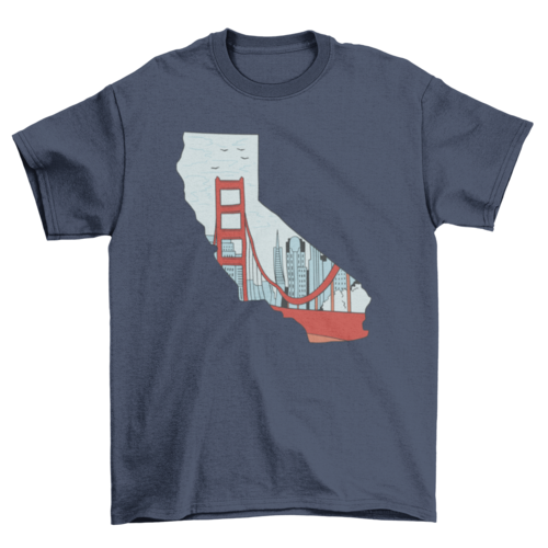 California State map t-shirt