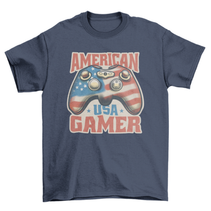 Joystick with american flag t-shirt