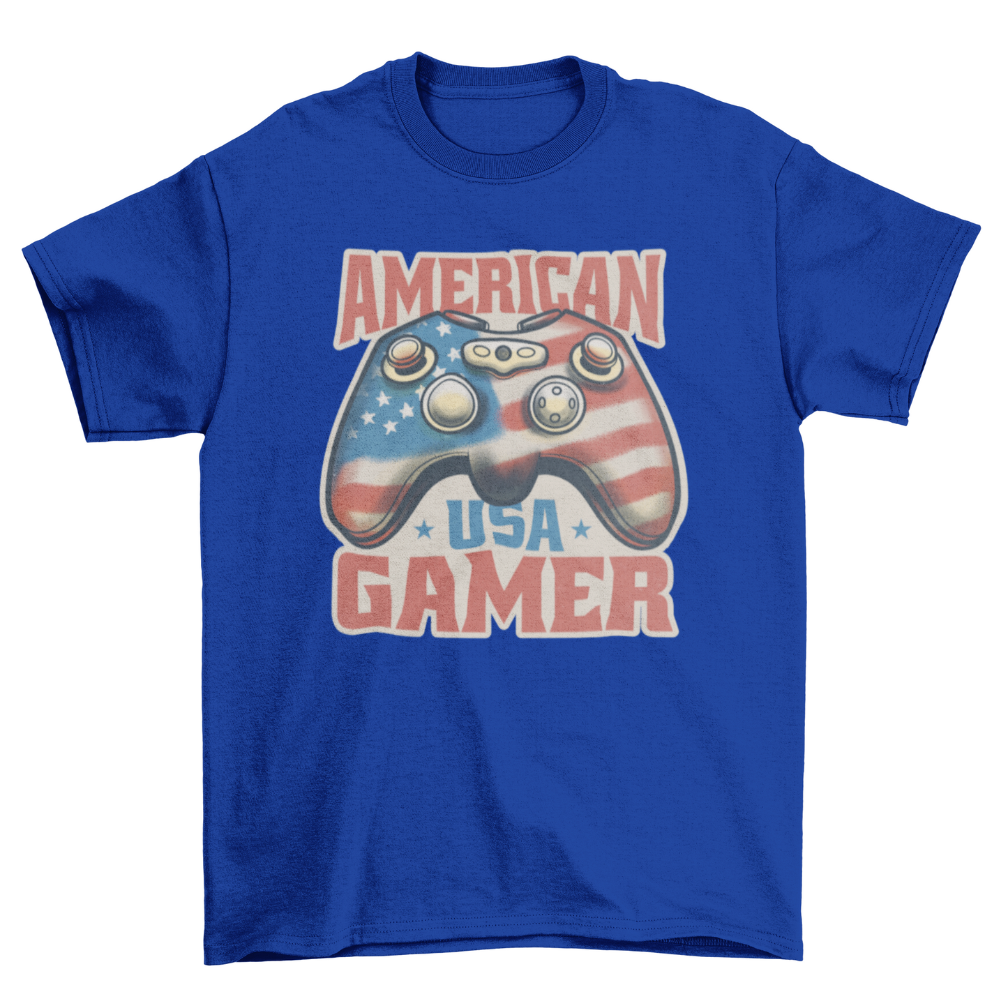 Joystick with american flag t-shirt