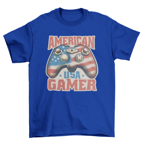 Joystick with american flag t-shirt