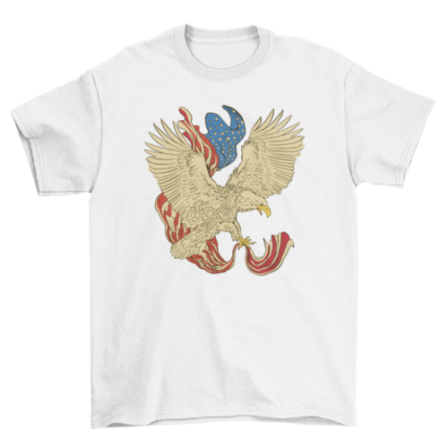 Eagle with american flag t-shirt