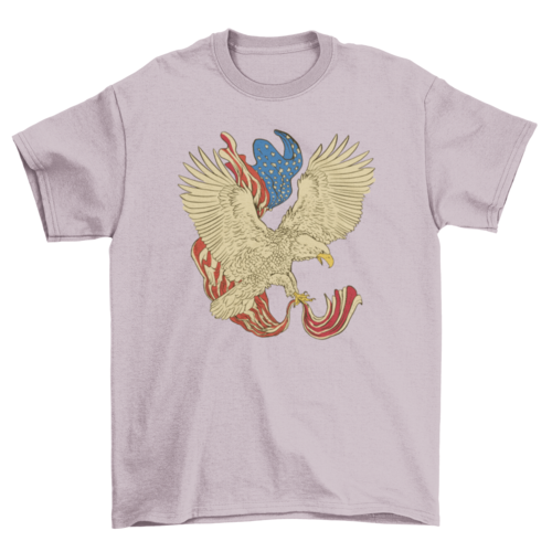 Eagle with american flag t-shirt