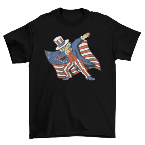 Dabbing Uncle Sam patriotic t-shirt