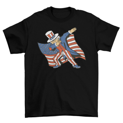 Dabbing Uncle Sam patriotic t-shirt