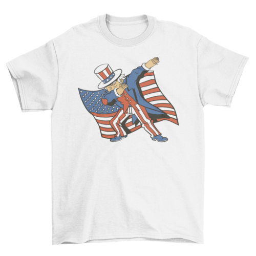 Dabbing Uncle Sam patriotic t-shirt