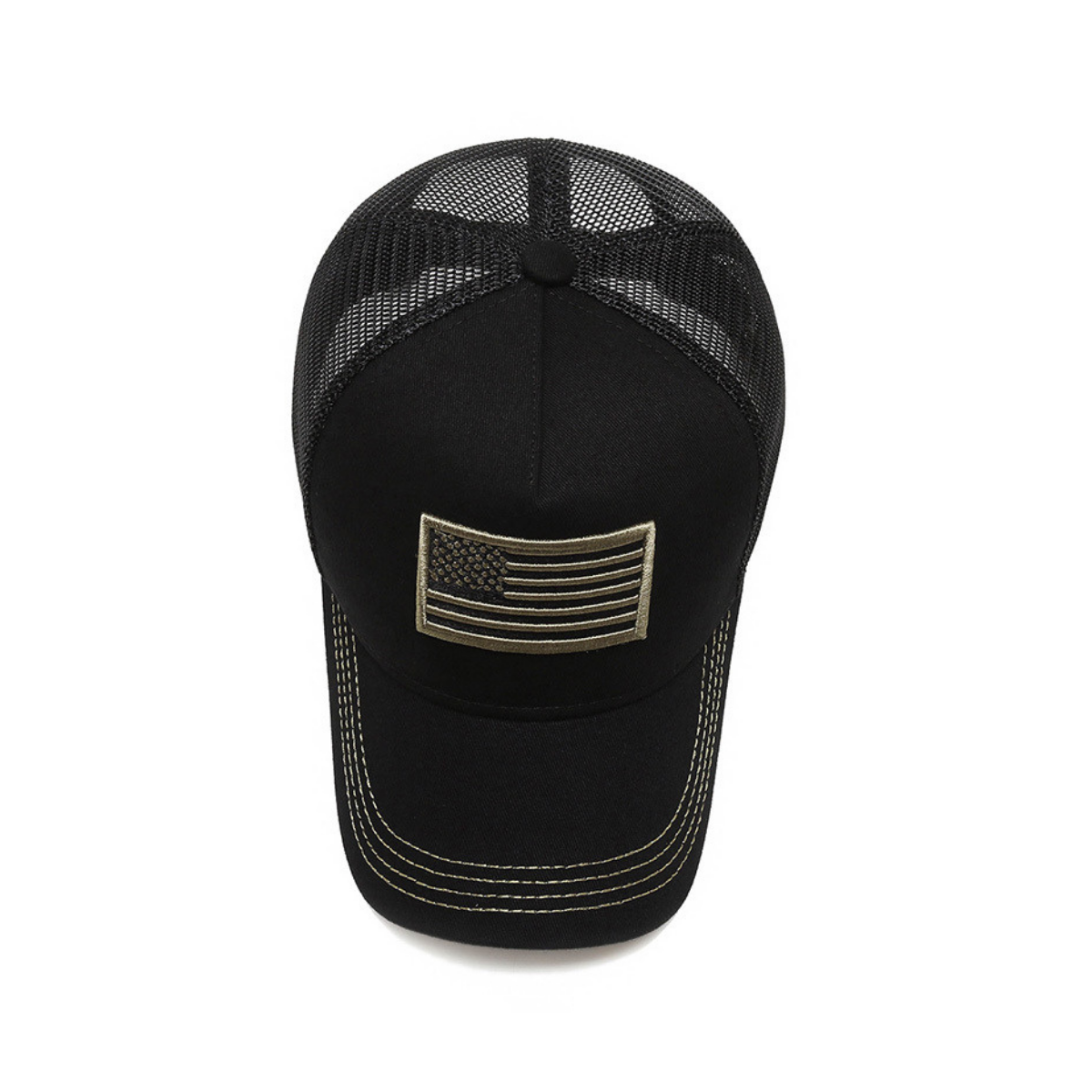 JupiterGear American Flag Trucker Hat with Adjustable Strap |