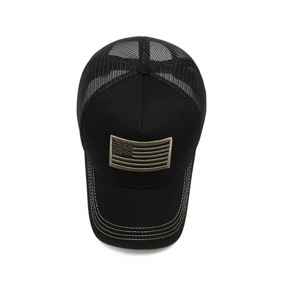JupiterGear American Flag Trucker Hat with Adjustable Strap |