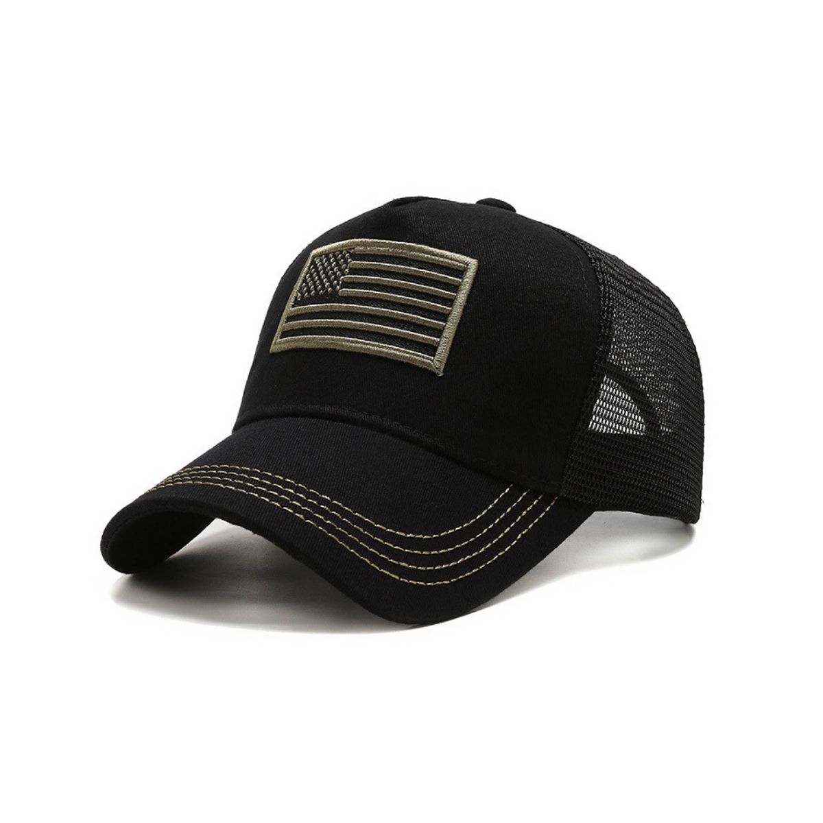 JupiterGear American Flag Trucker Hat with Adjustable Strap |