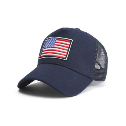 JupiterGear American Flag Trucker Hat with Adjustable Strap |